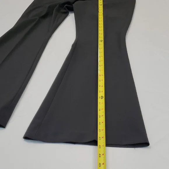 Karen Millen Black Boot Cut Flare Pants With Belt Office Trouser High Waist Sz 6 - Picture 12 of 14